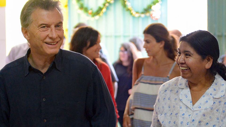 Archivo: Margarita Barrientos y Mauricio Macri