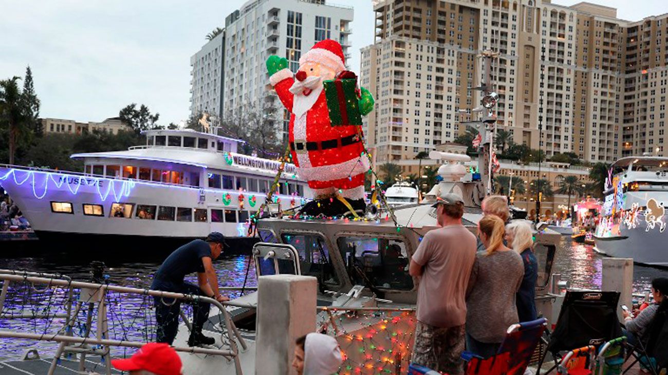 Festejos en "New River", Fort Lauderdale, Florida.