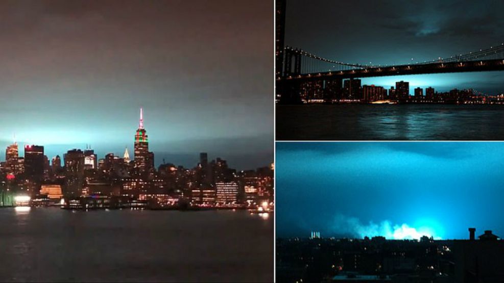 explosion luces azules nueva york