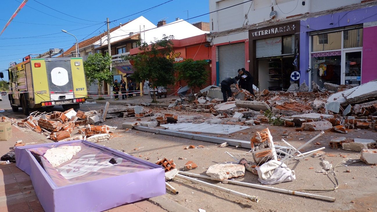 Tragedia en Mar del Plata. Así quedó el edificio derrumbado. 