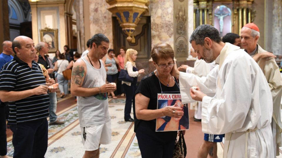 De la misa participaron el arzobispo coadjutor de San Juan, Jorge Lozano, y el cardenal de Buenos Aires, Mario Poli. Foto: Télam.