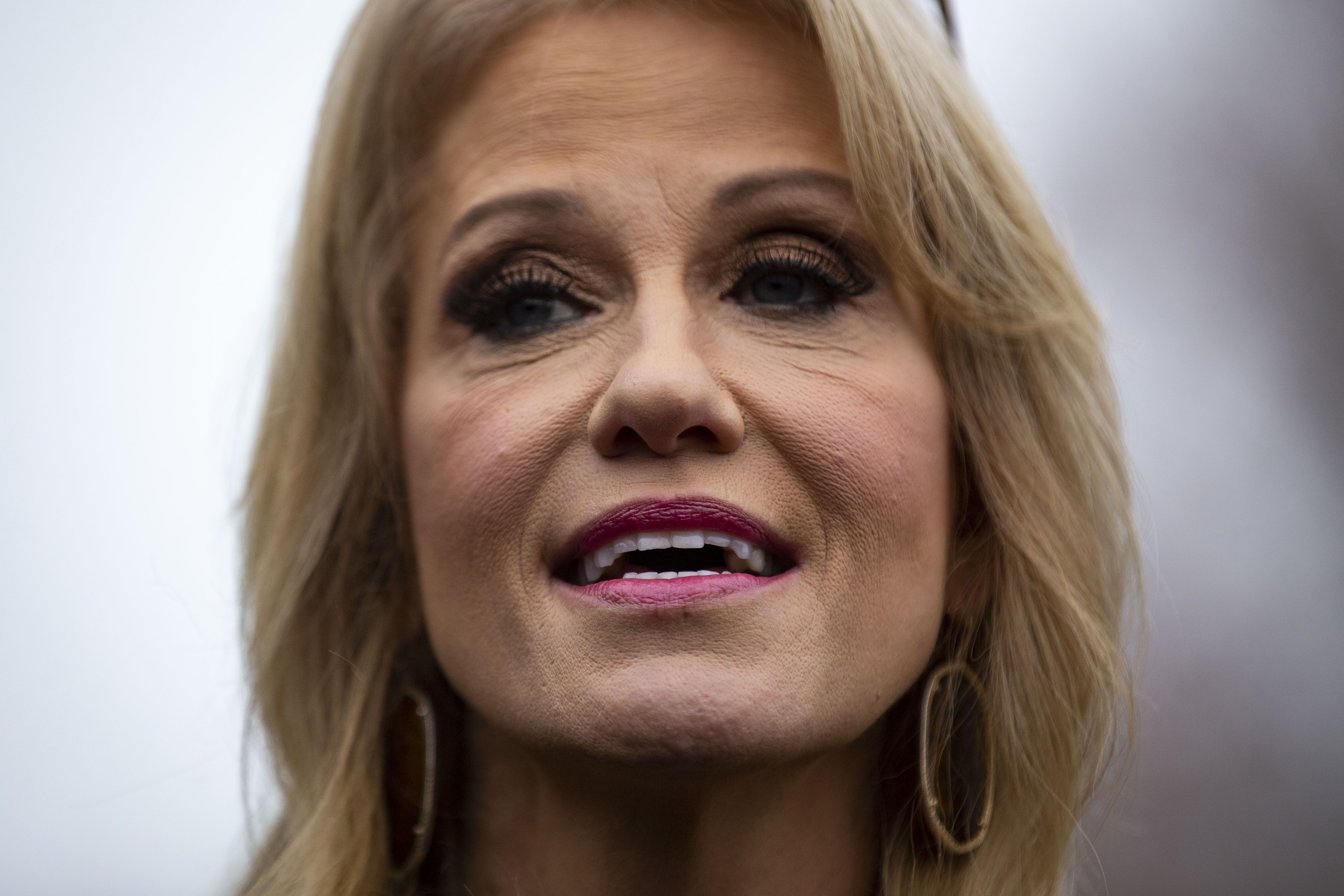 Senior Advisor Kellyanne Conway Addresses The Media Outside The White House