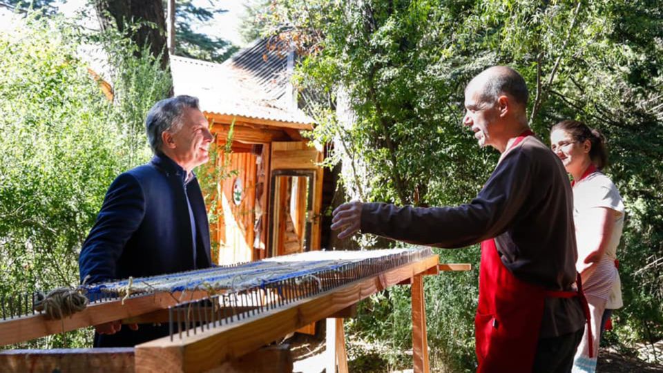 Mauricio Macri de vacaciones en Villa La Angostura.
