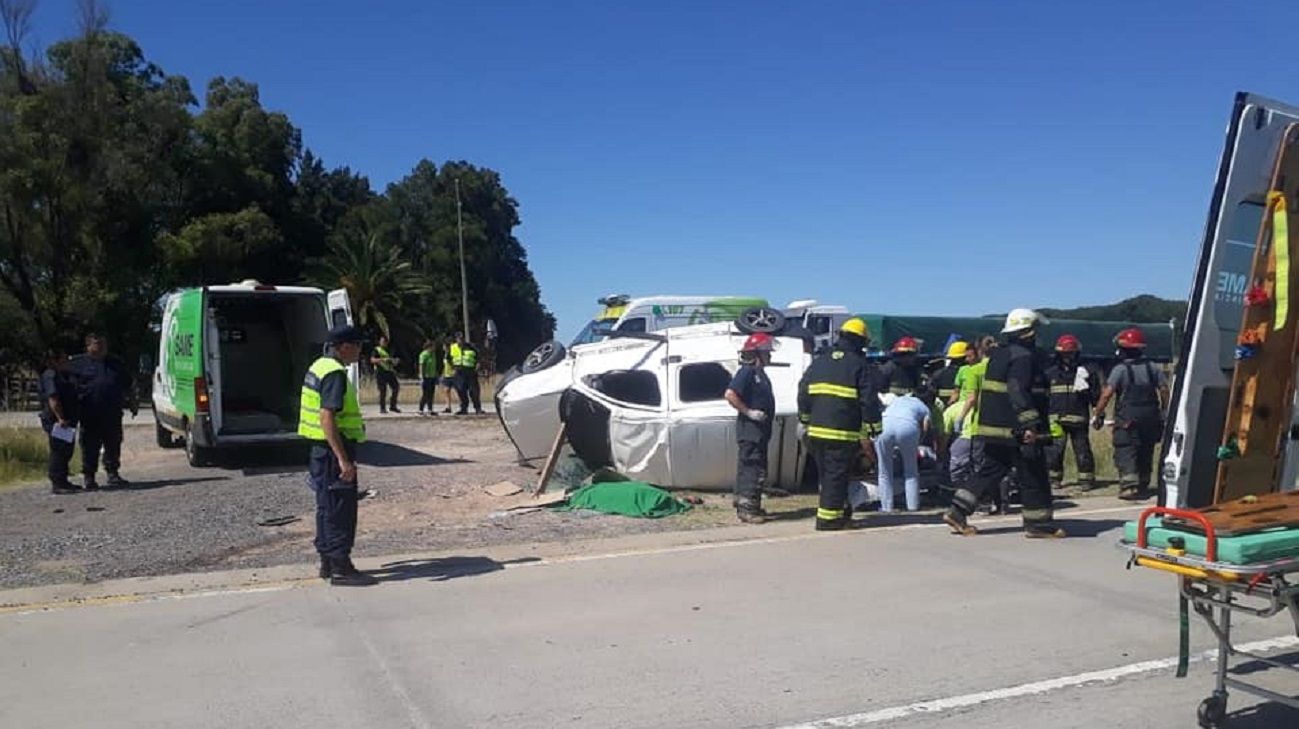 El accidente se produjo en el kilómetro 46, a la altura del distrito de Brandsen.