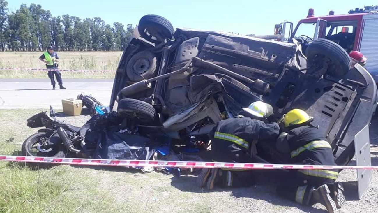 El accidente se produjo en el kilómetro 46, a la altura del distrito de Brandsen.