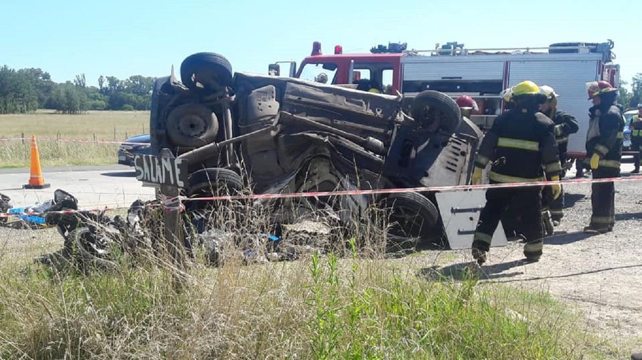El accidente se produjo en el kilómetro 46, a la altura del distrito de Brandsen.