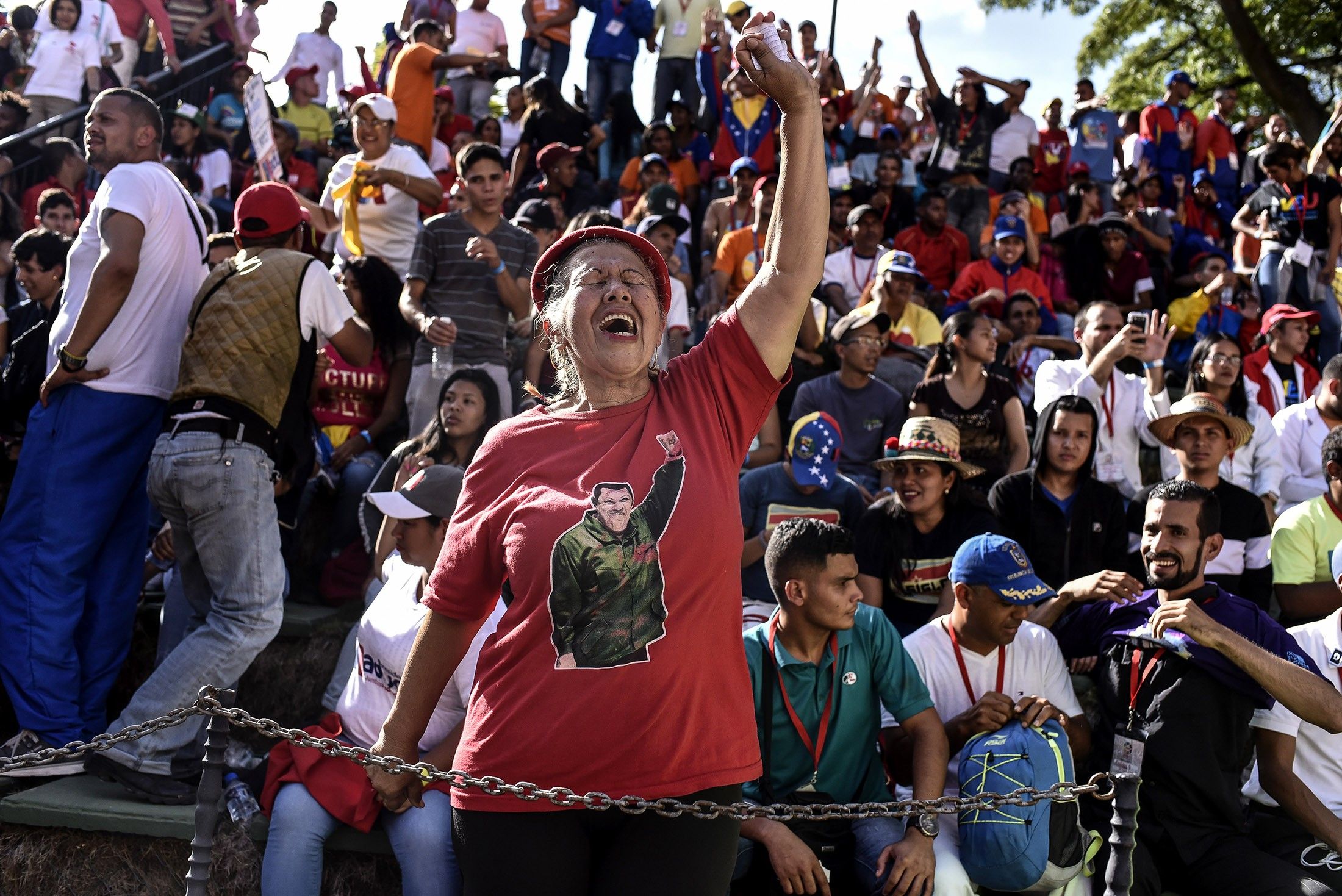 President Maduro Attends Pro-Government Students Day Rally