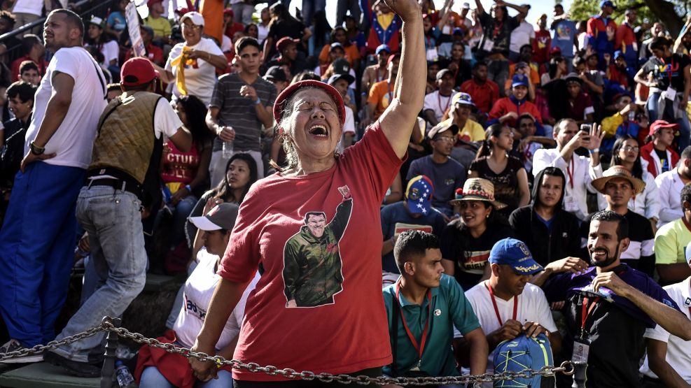 President Maduro Attends Pro-Government Students Day Rally