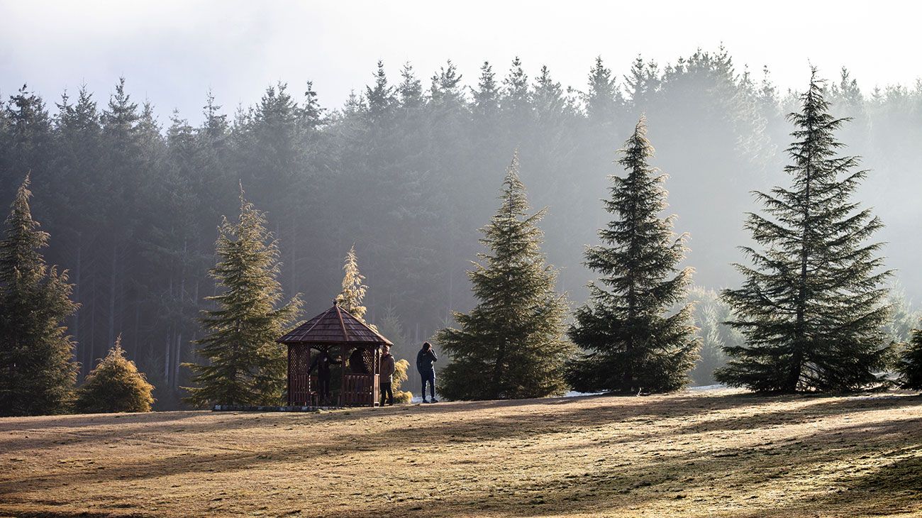 El laberinto está acompañado de un paisaje único en la patagonia.