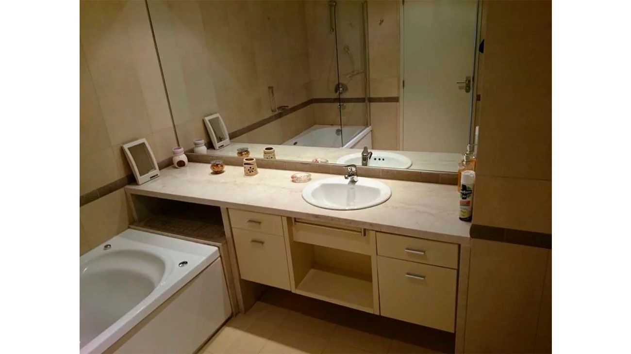 El baño donde murió Nisman.