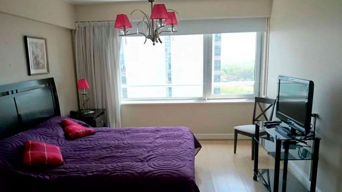 Dormitorio del departamento del fallecido ex fiscal Alberto Nisman.
