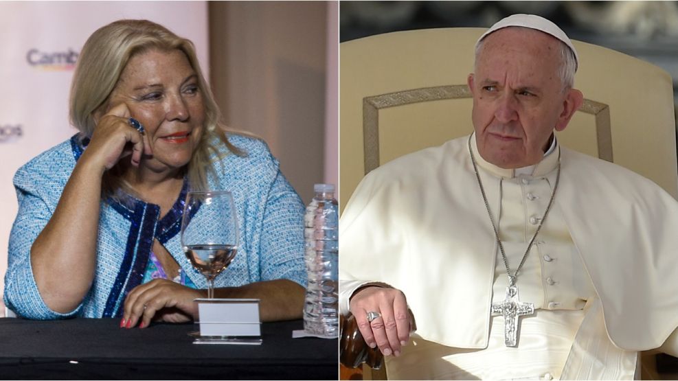 Elisa Carrió vs. el Papa Francisco.