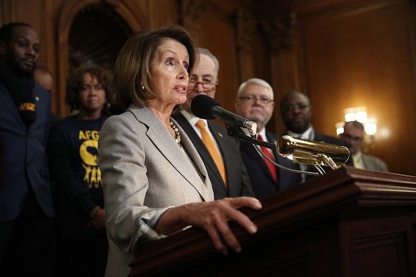 House Speaker Nancy Pelosi And Senate Democratic Leader Chuck Schumer Address The Shutdown Impacts With Furloughed Federal Workers