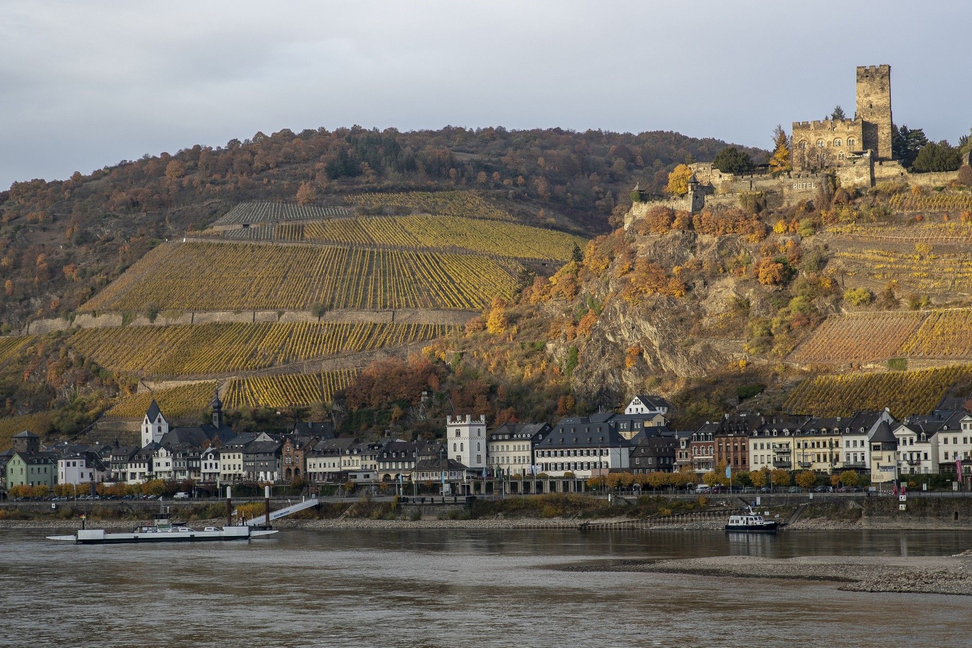 Ongoing Low Water Levels Hamper Shipping On Rhine River