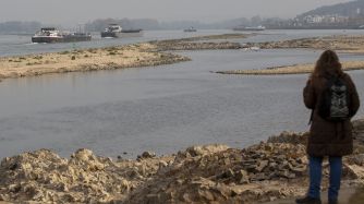 Ongoing Low Water Levels Hamper Shipping On Rhine River