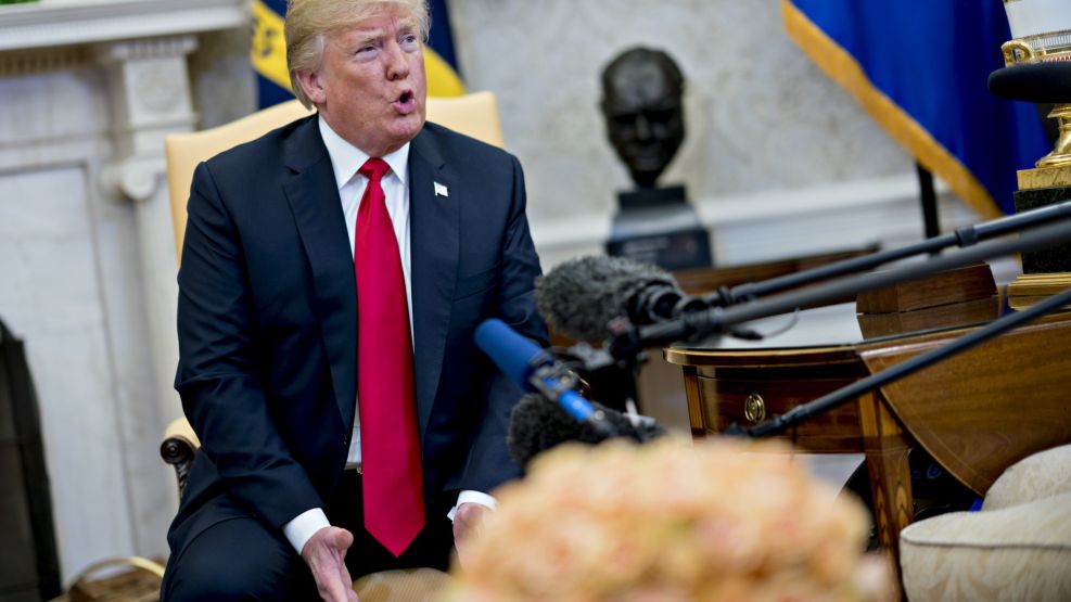 President Trump Hosts NATO's Secretary General Jens Stoltenberg At The White House 