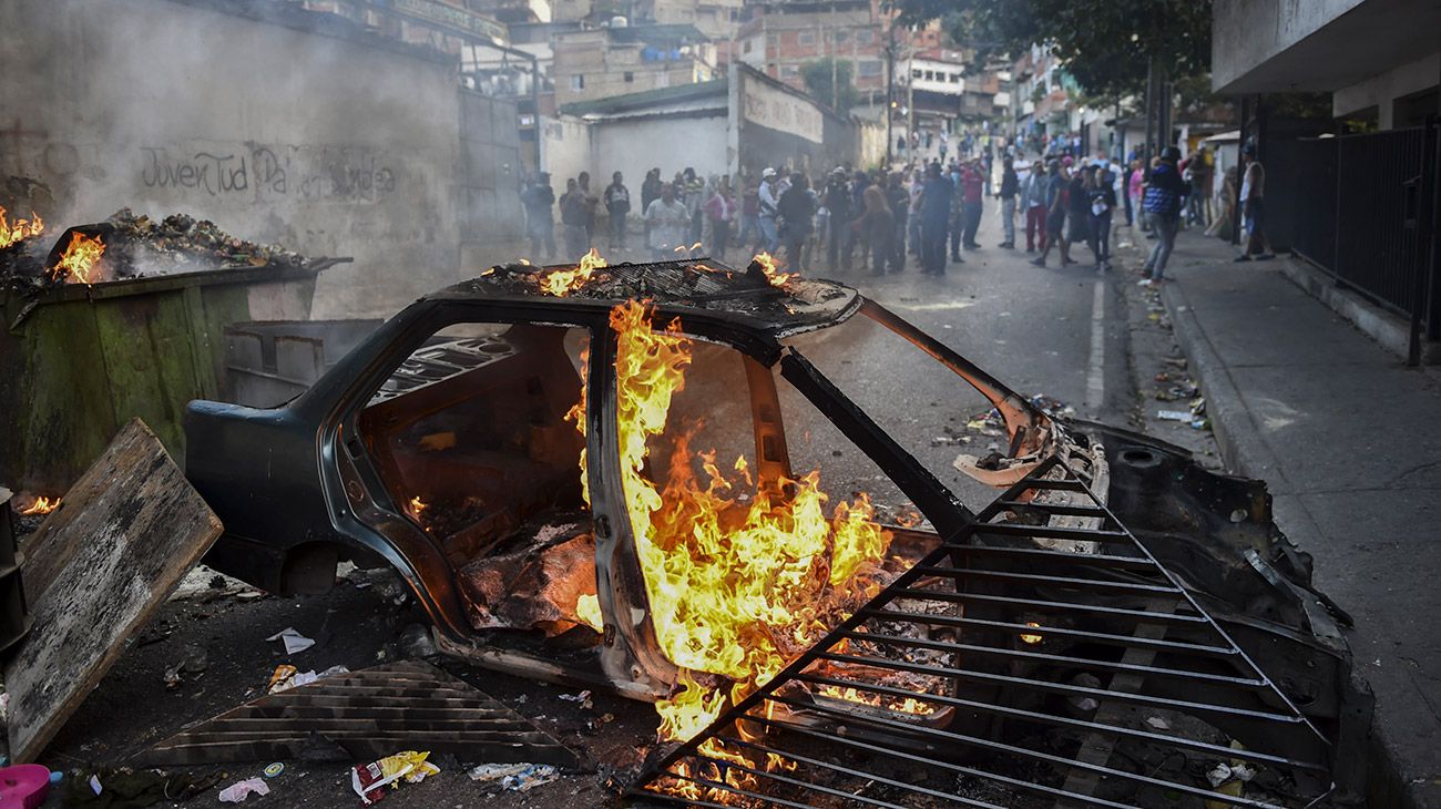 Protestas en Venezuela contra el régimen de Maduro.