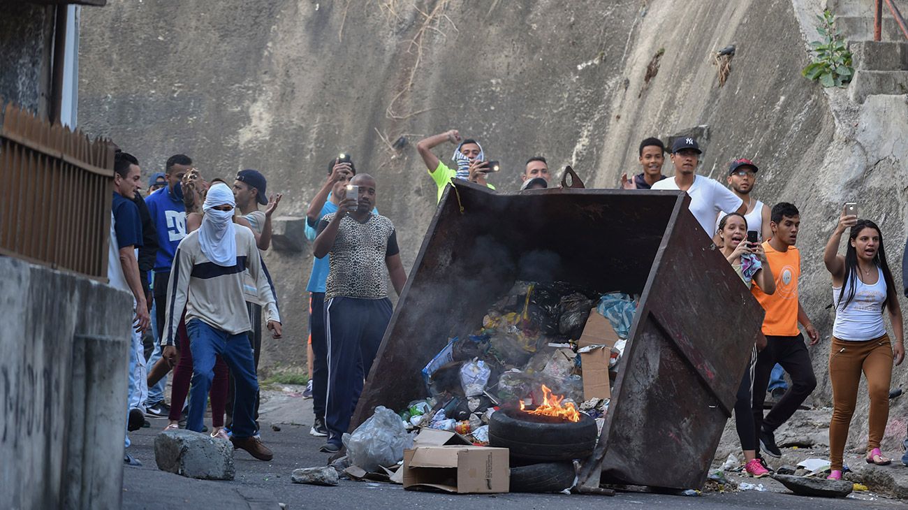 Protestas en Venezuela contra el gobierno de Maduro.