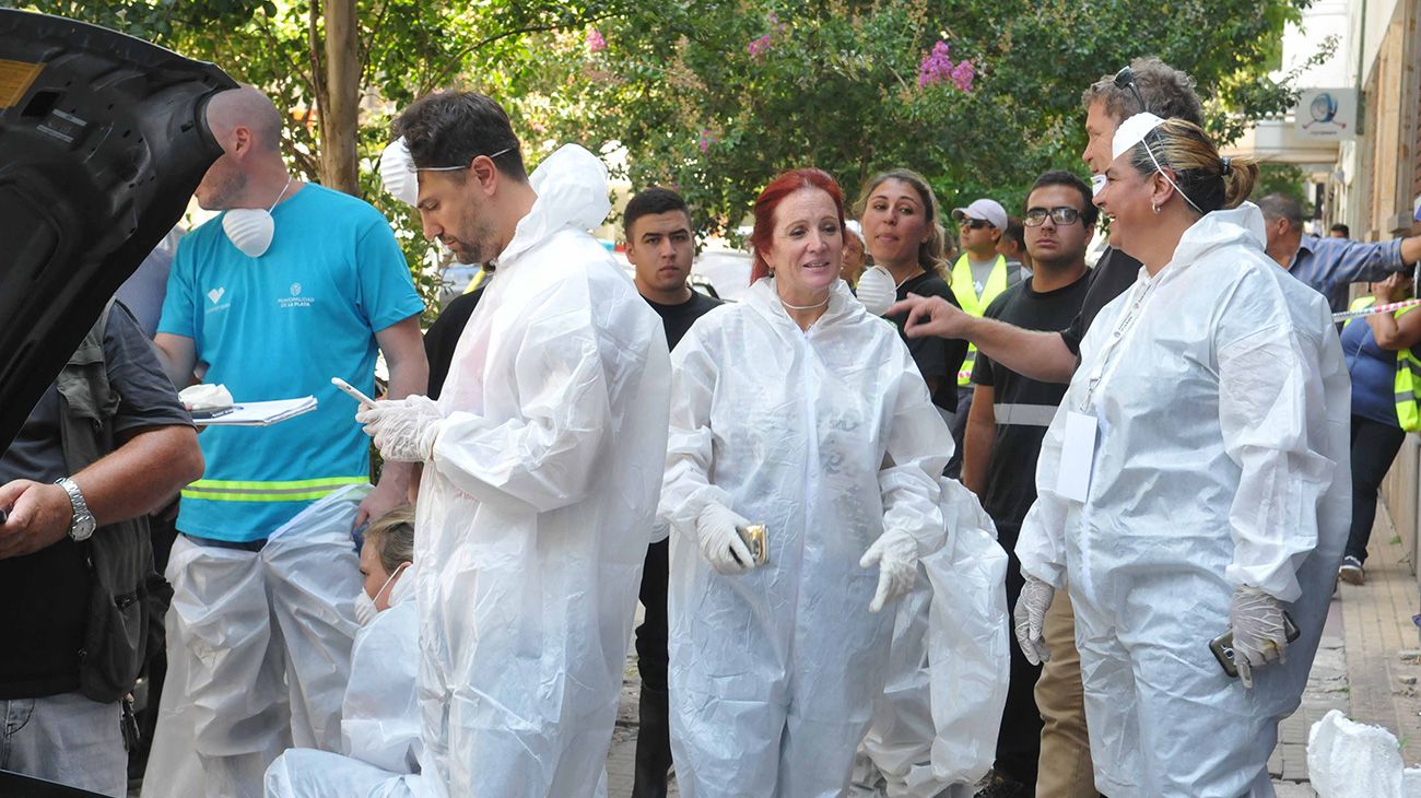 Montan operativo de saneamiento y desratización en la casa de Ricardo Barreda