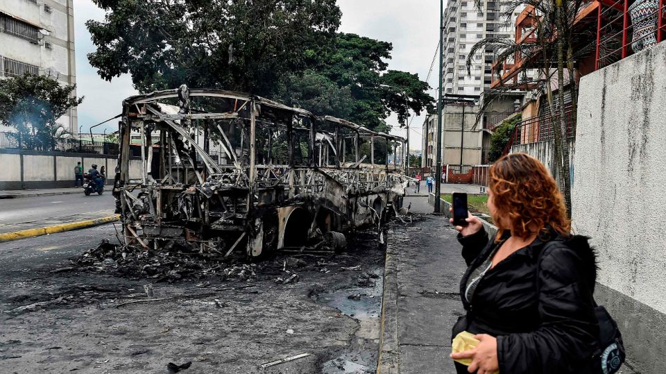 Comenzó la marcha opositora en Venezuela.