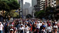 Comenzó la marcha opositora en Venezuela.