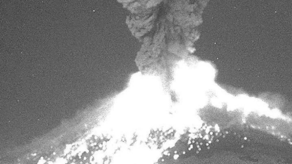 erupción volcán Popocatéptl