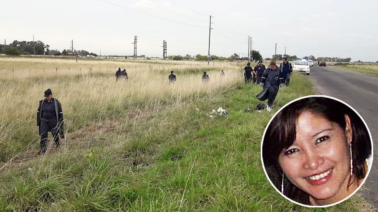 Sin pistas. Los efectivos policiales recorrieron distintas zonas de la ruta 11 en busca de algún indicio de Gissella, la mujer desaparecida en Berisso.
