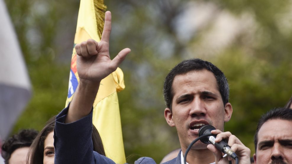 National Assembly President Juan Guaido Holds Rally As United Nations Meets To Discuss Situation In Venezuela 