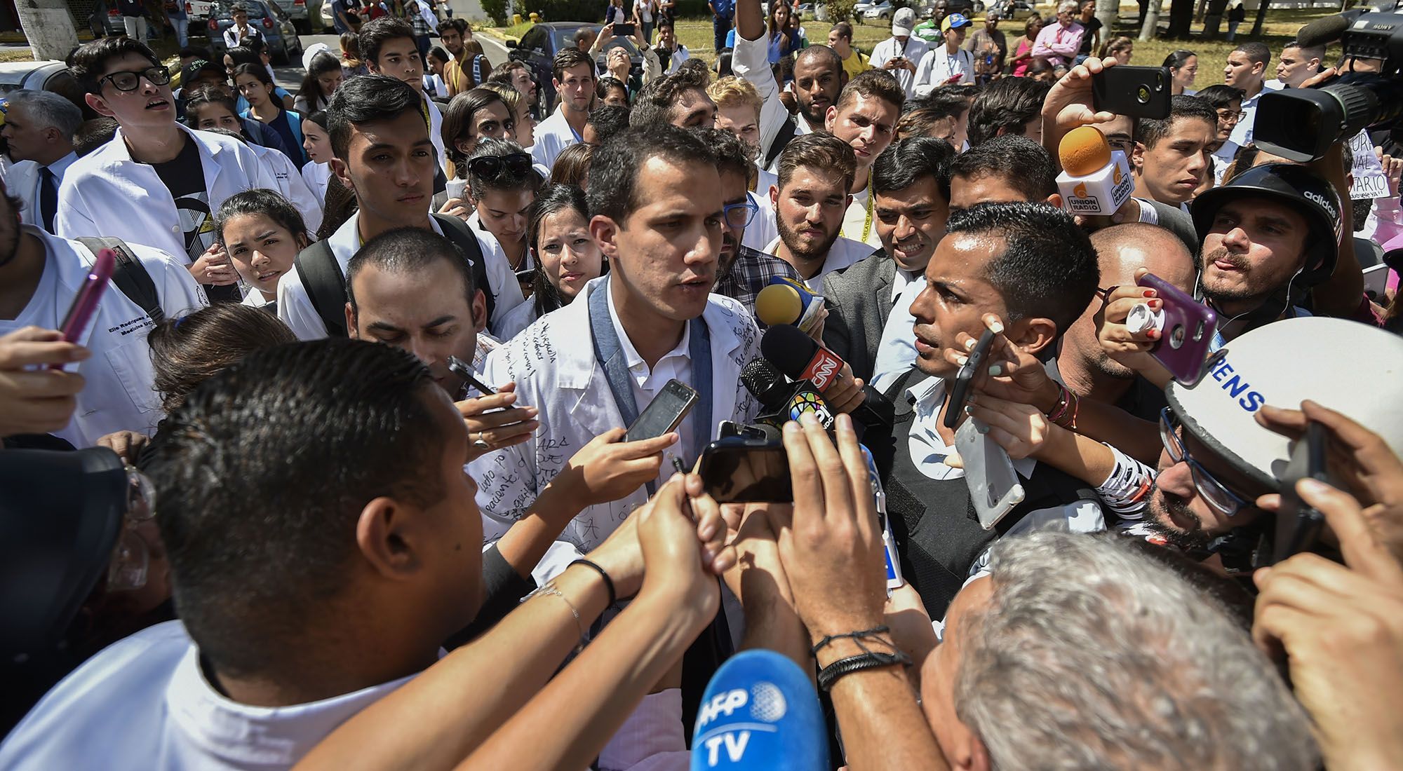 Nueva marcha opositora a Nicolas Maduro en Venezuela.