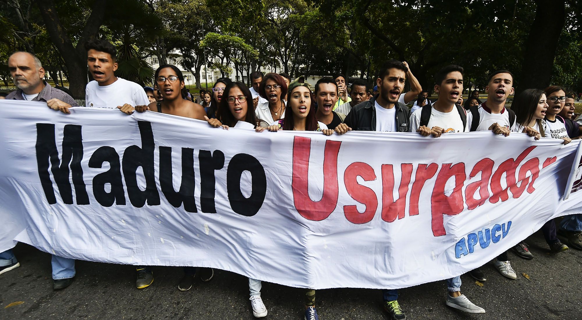 Nueva marcha opositora a Nicolas Maduro en Venezuela.
