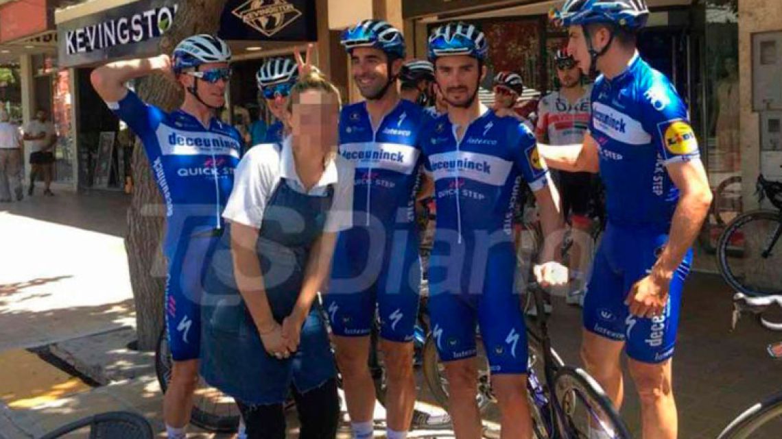 This photograph landed cyclist Iljo Keisse in hot water.