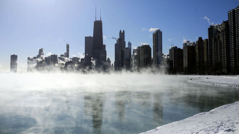 Vórtice polar en Chicago: 50 grados bajo cero, muertos y temblores