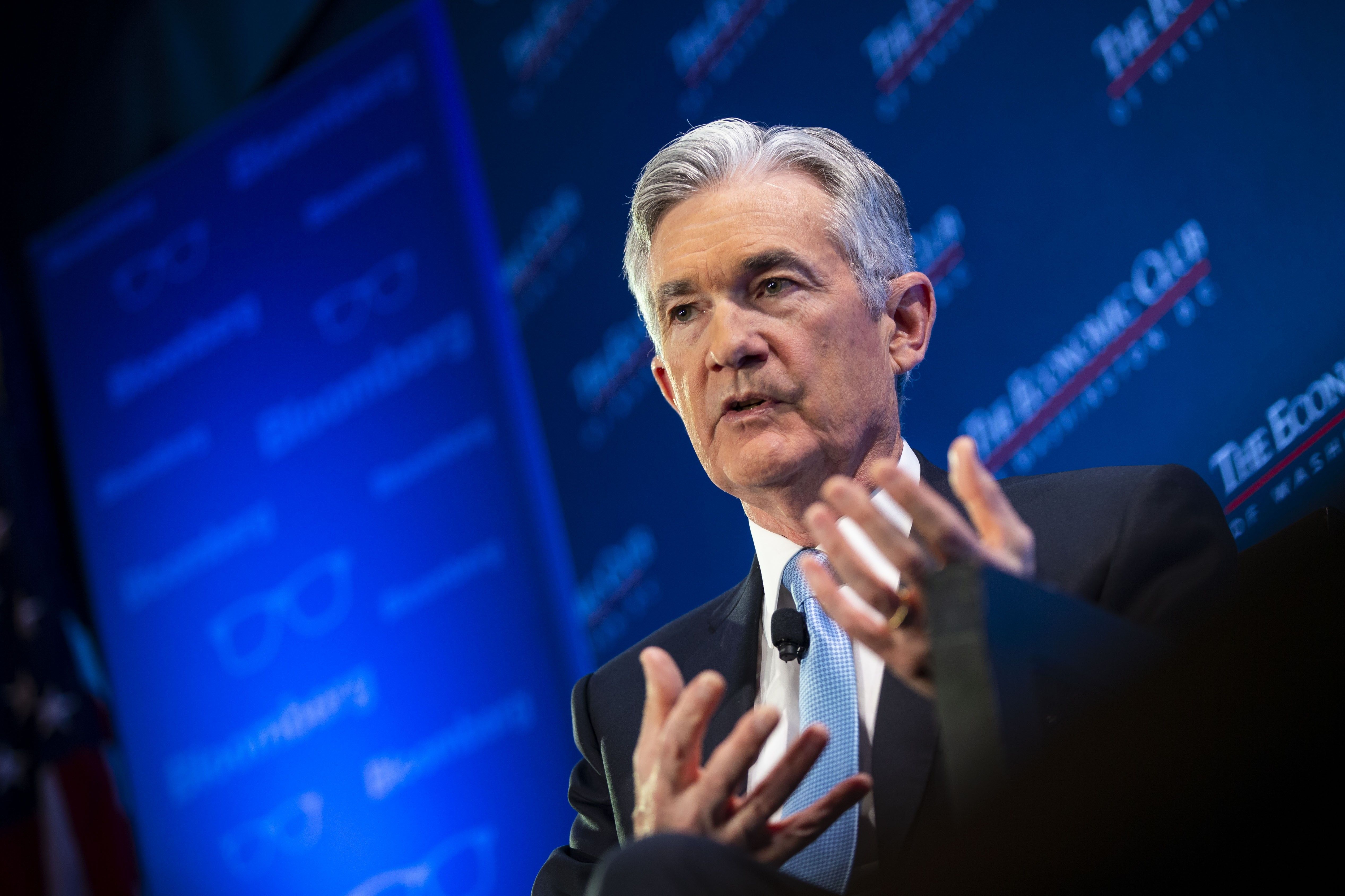 Fed Chair Jerome Powell Speaks At Economic Club Of Washington Event