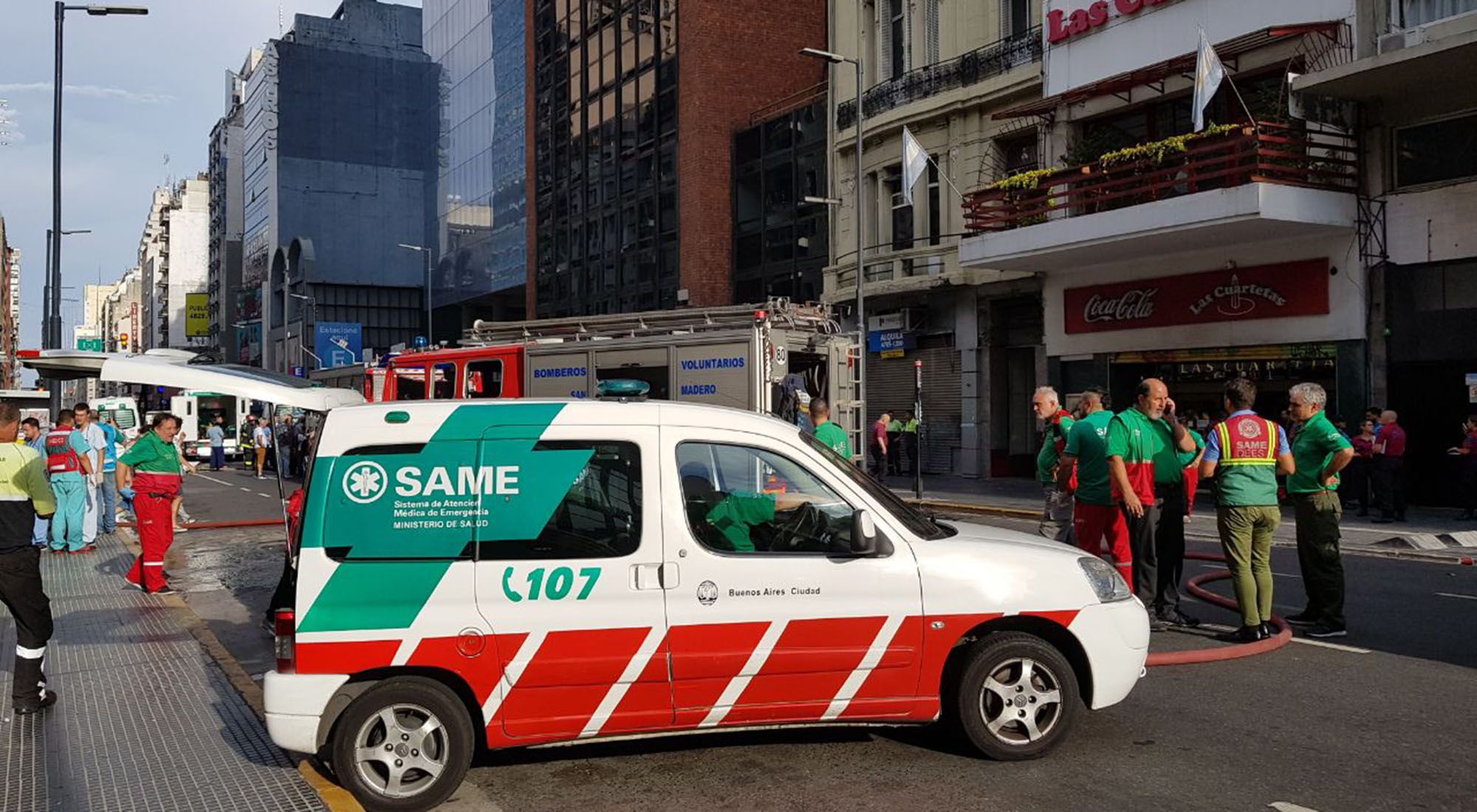 Incendio en Hotel de Avenida Corrientes.