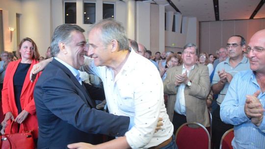 TIMBREANDO. Negri y Baldassi, juntos en una de las actividades que compartieron a lo largo del 2018.