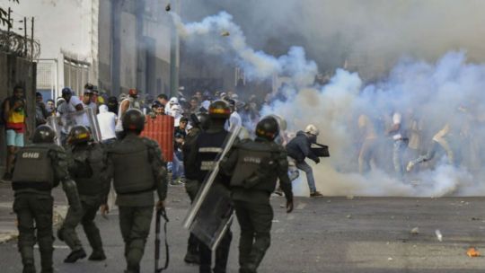 Represión en Venezuela.