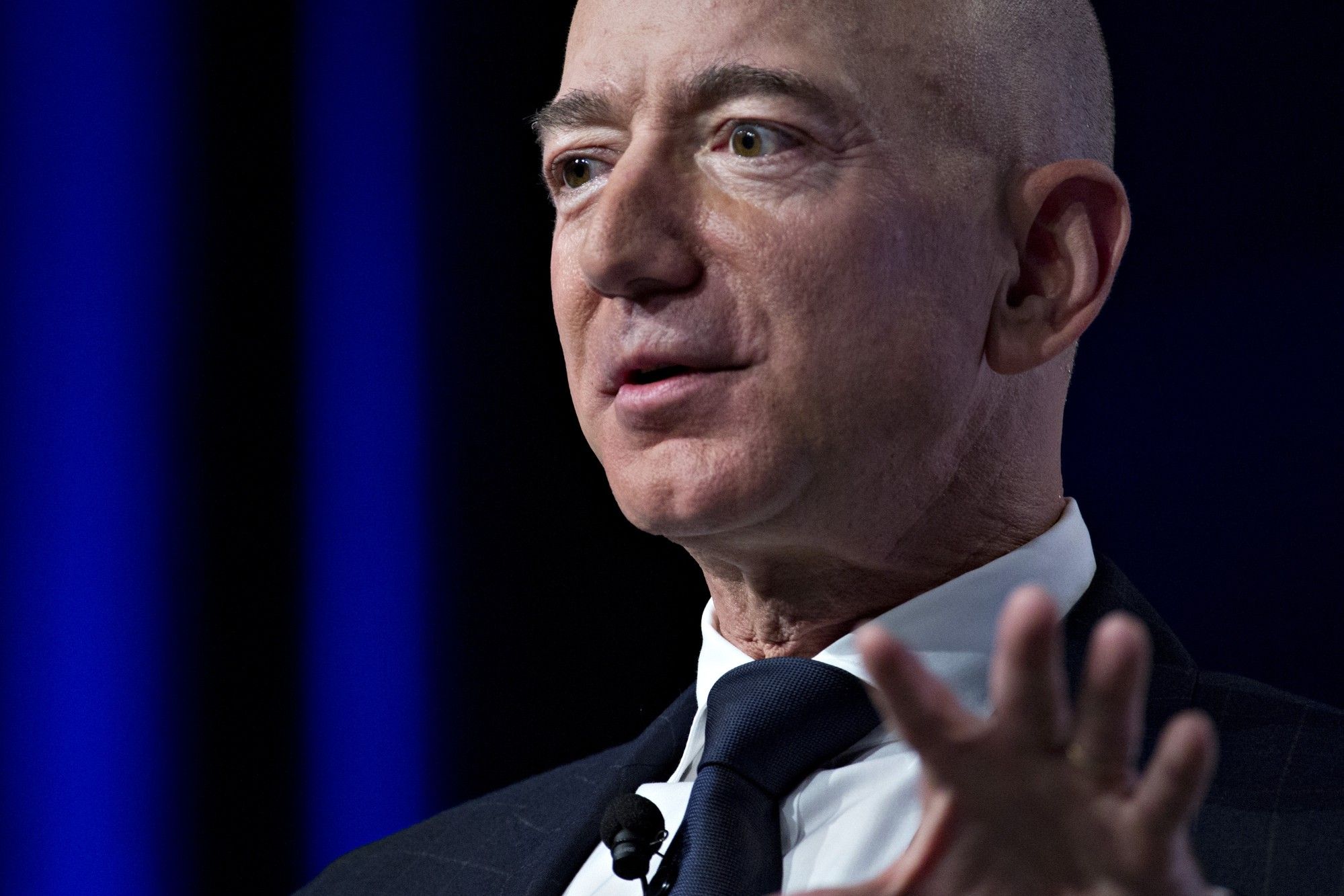 Amazon CEO Jeff Bezos Speaks At Air Force Association Air, Space & Cyber Conference