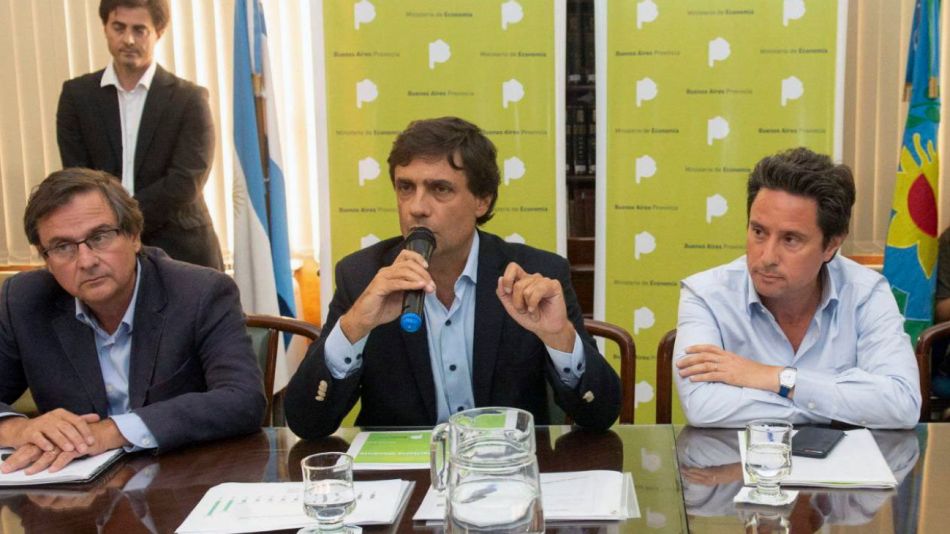 El ministro de Economia de la Provincia de Buenos Aires, Hernan Lacunza, durante la reunion entre el gobierno bonaerense y los sindicatos docentes, para retomar las negociaciones paritarias.