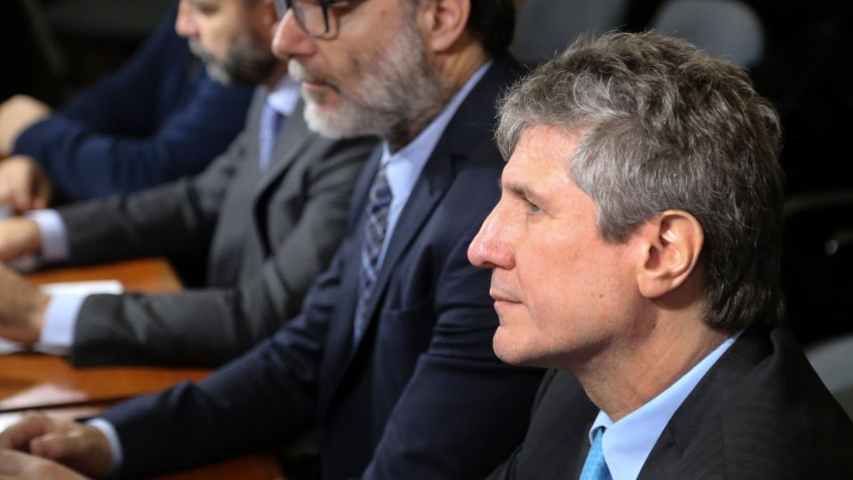 Amado Boudou, el 7 de agosto de 2018, cuando fue condenado a 5 años y 10 meses de prisión.