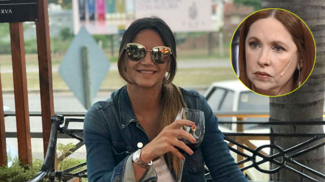 La periodista salió con los botines de punta.