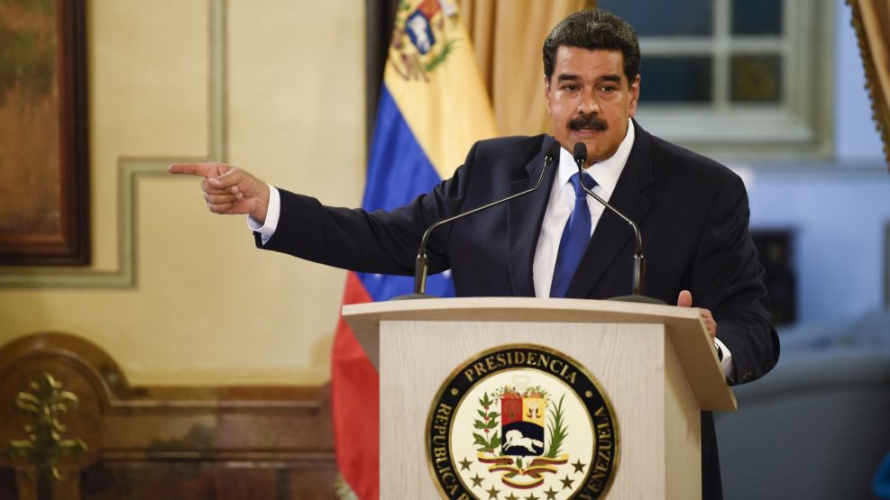 President Nicolas Maduro Holds Press Conference As Bridge Blockade Stifles Humanitarian Aid