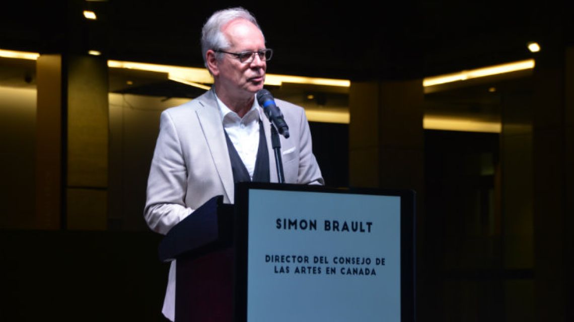 Simon Brault, President and CEO of the Canadian Council for the Arts, speaking at the Centro Cultural de Kirchner on Monday.