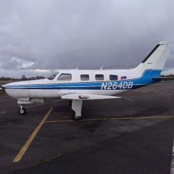 The Piper Malibu aircraft, registration N264DB, that crashed in the English Channel carrying footballer Emiliano Sala and pilot David Ibbotson en route to Cardiff in south Wales.