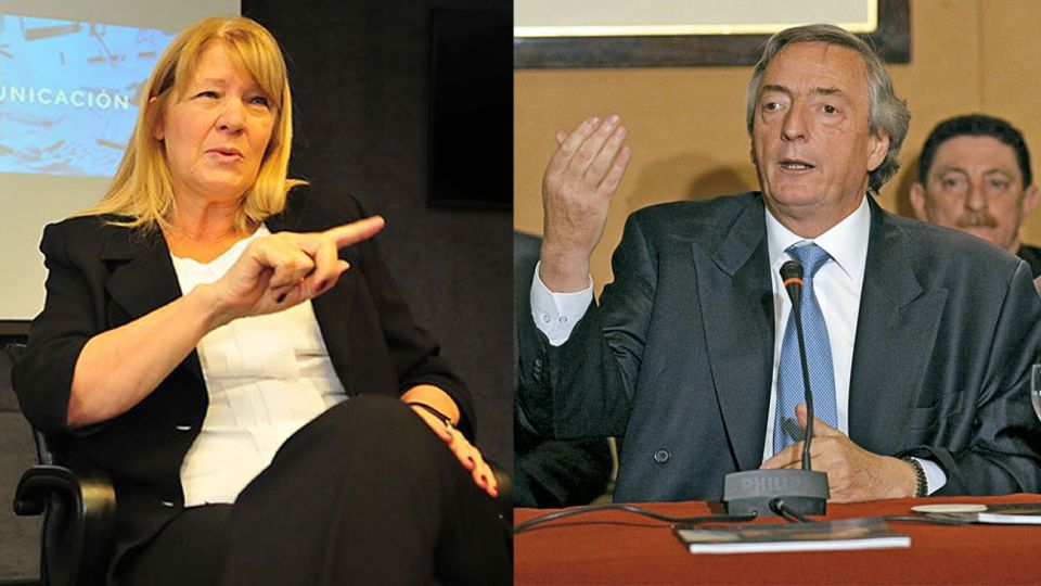 Margarita Stolbizer y Nestor kirchner