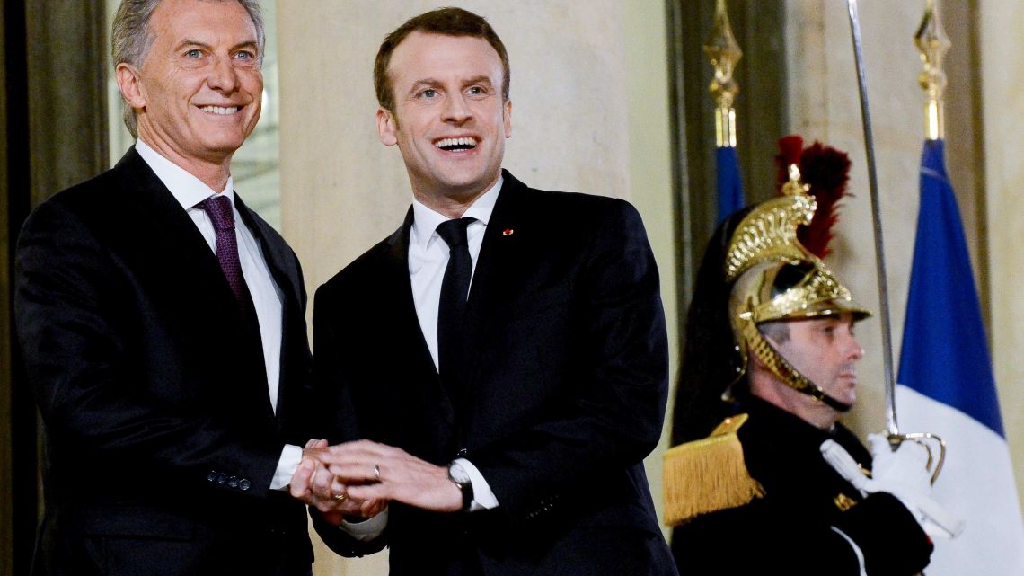 Macrón and Macri in Paris, January 26 