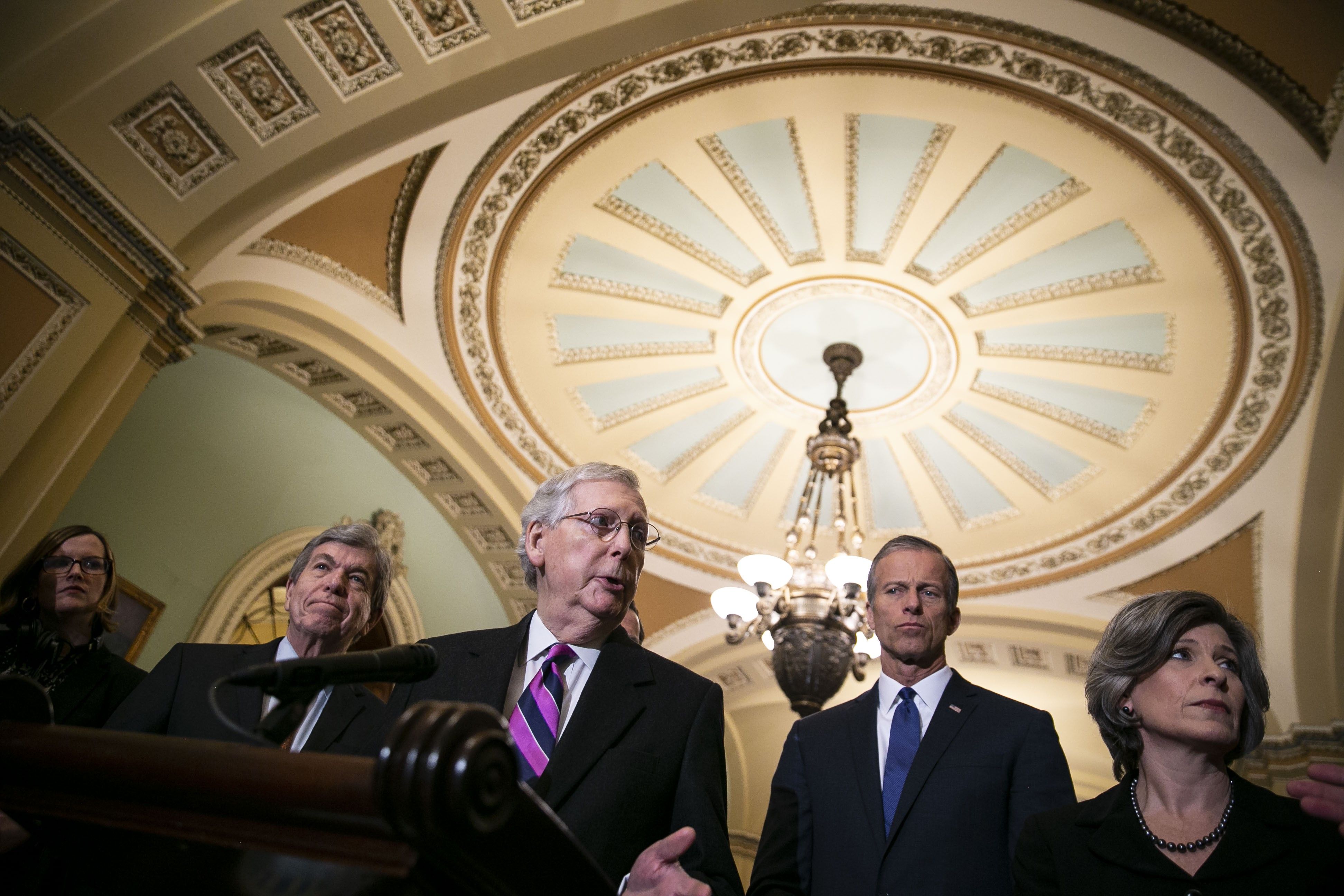 Senate Leadership Holds News Conference After Weekly Conference Luncheons