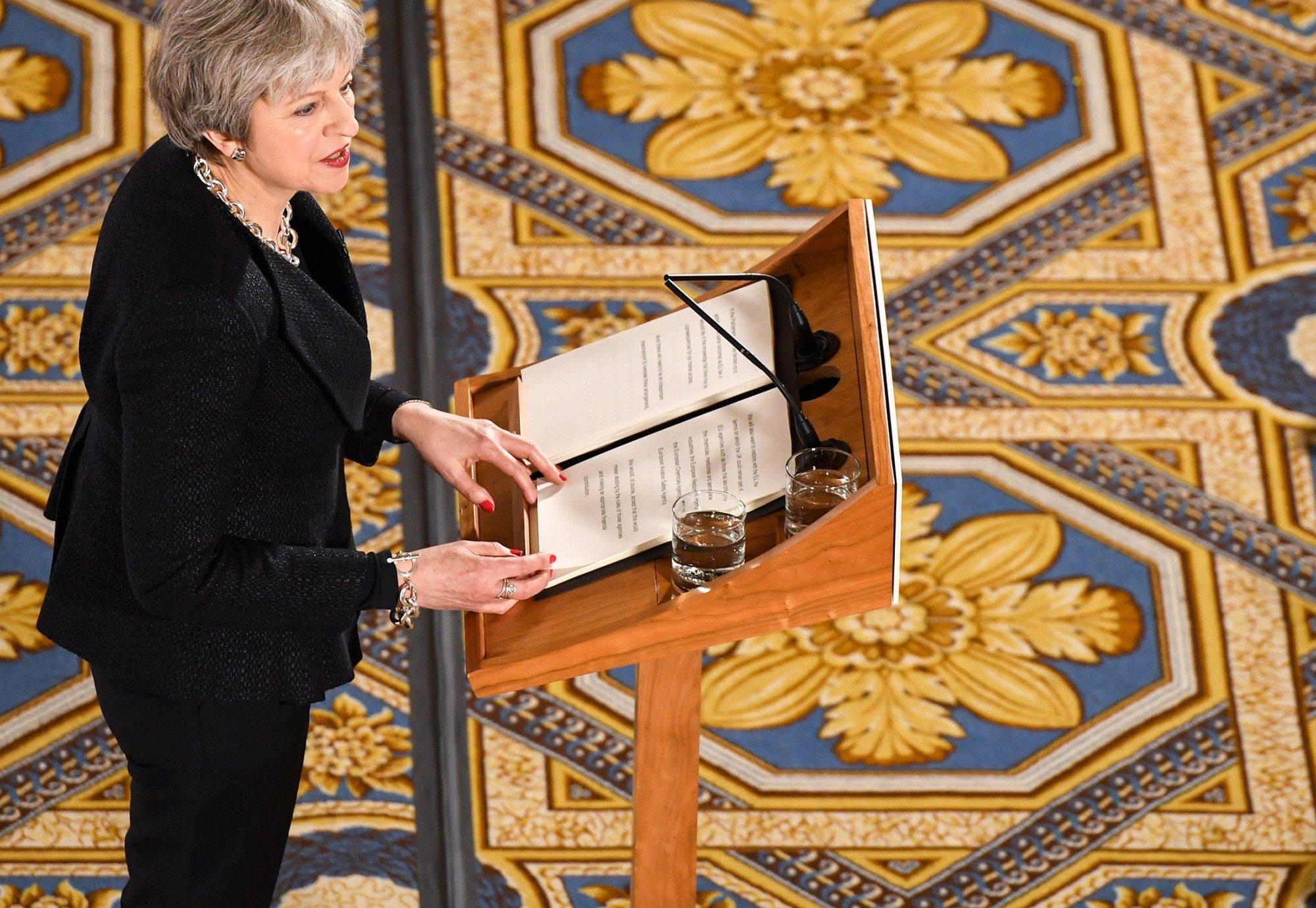 U.K. Prime Minister Theresa May Delivers A Brexit Speech