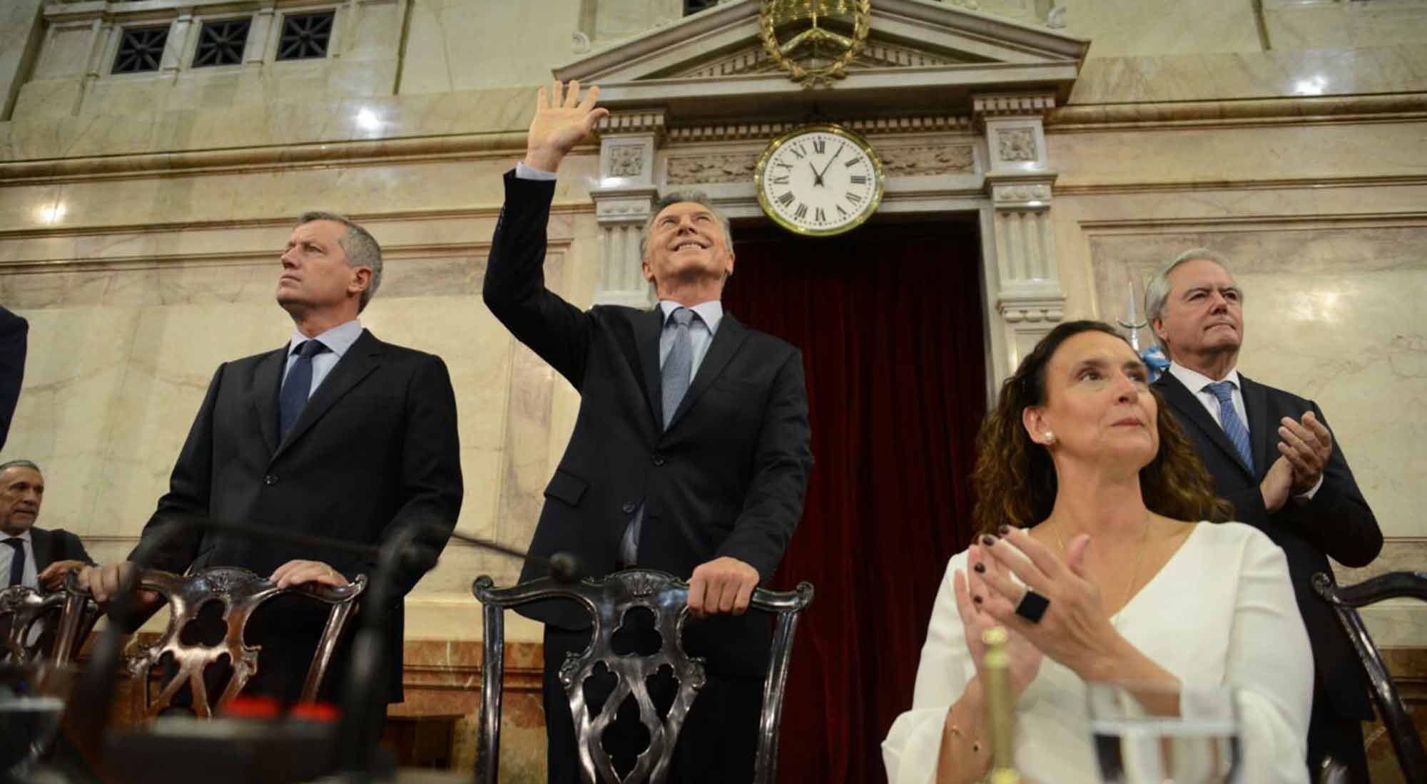  El presidente Mauricio Macri abrió el año legislativo con el tradicional discurso en el Congreso Nacional.