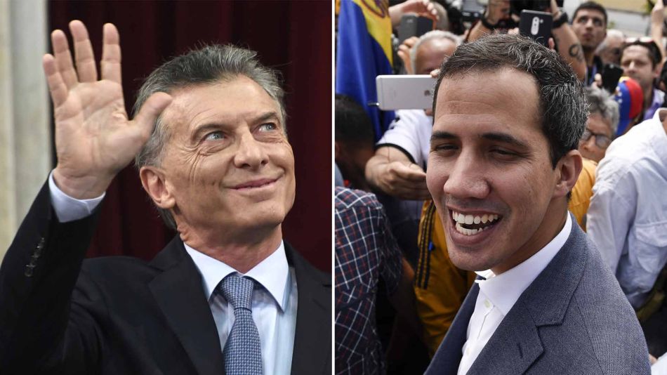 Mauricio Macri y Juan Guaidó 03012019