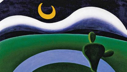 ‘A lua’. Fue pintado por la brasileña Tarsila do Amaral en 1928.